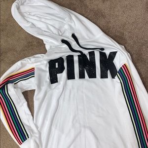 PINK white sweatshirt